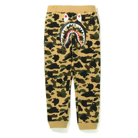 BAPE 1St Camo Shark Slim Sweatpants Green/Yellow xxl